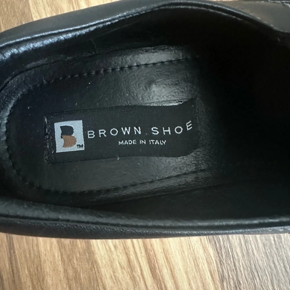 Men's Black Leather Loafers size 12 M Made in Italy